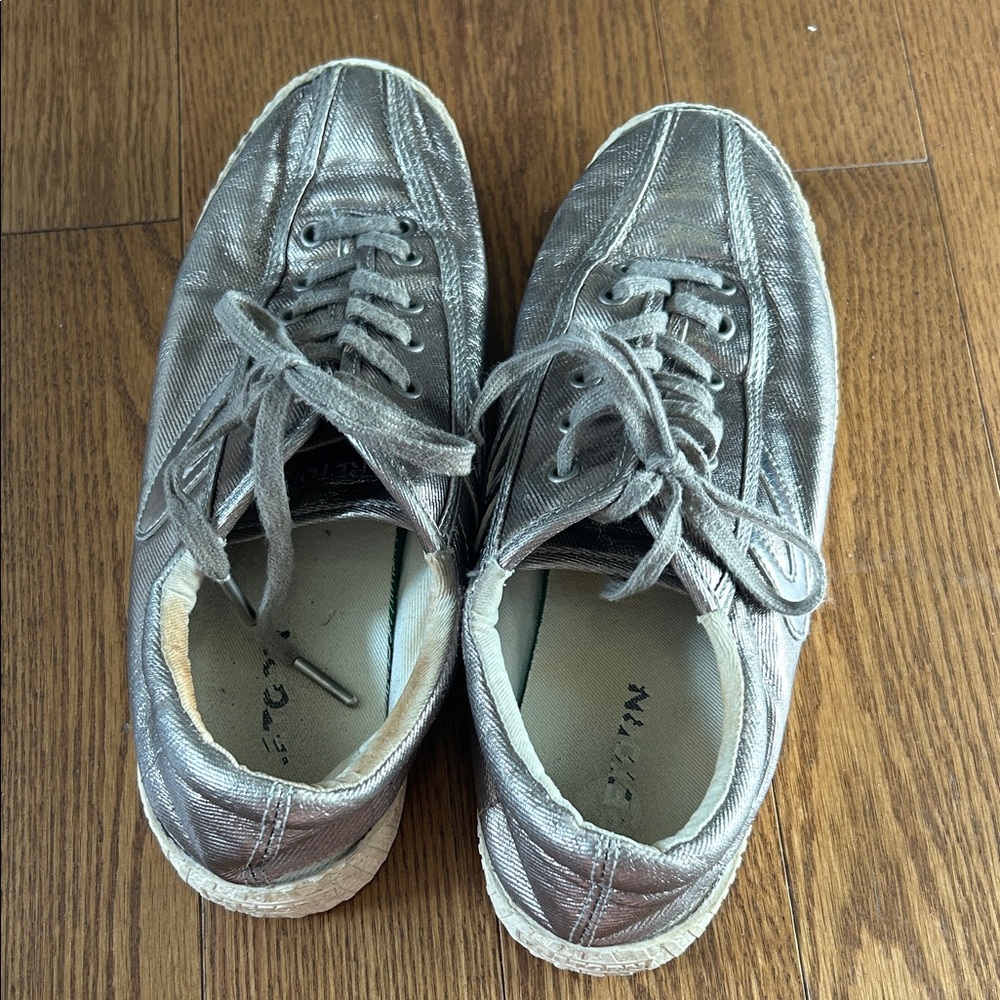 Tretorn Metallic Lace-Up Sneakers